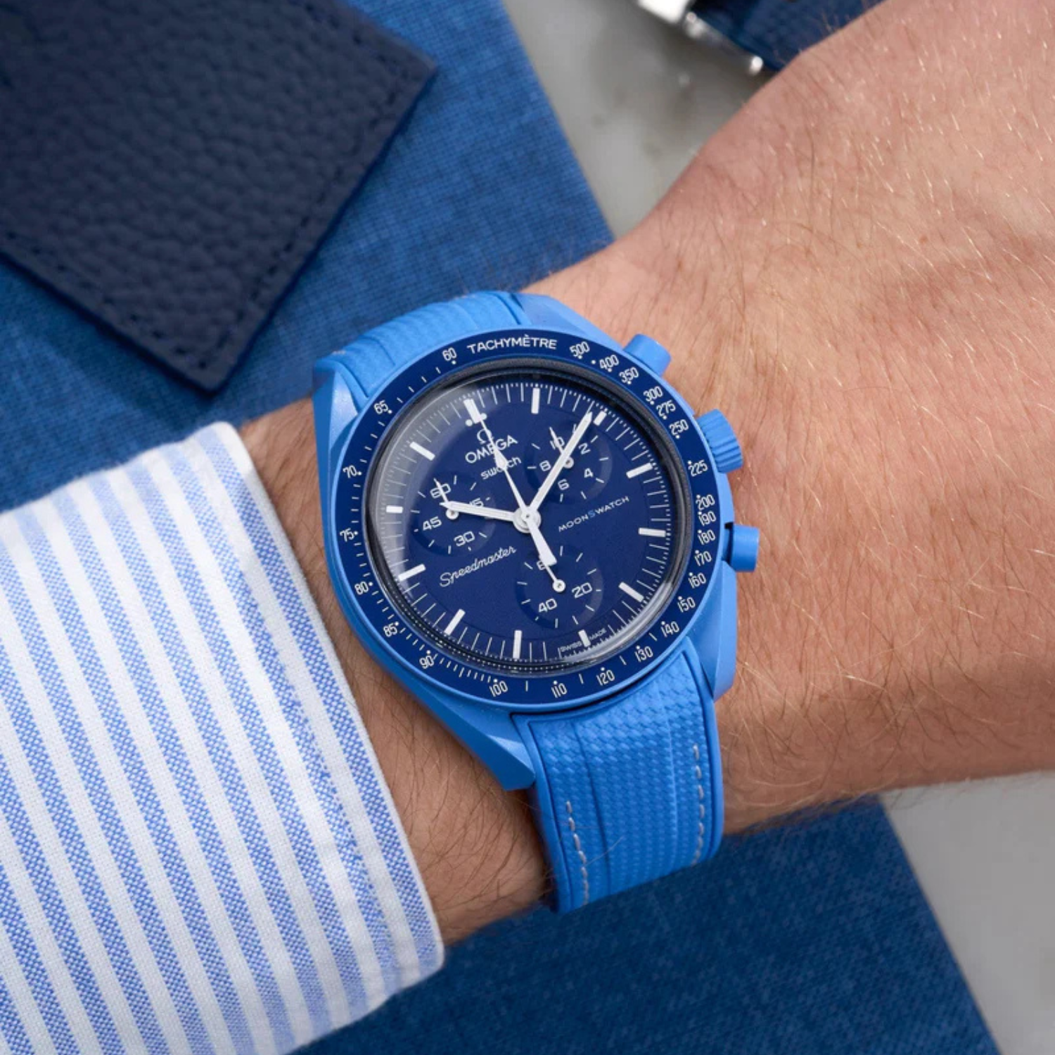 Pulseira de Borracha - Azul claro