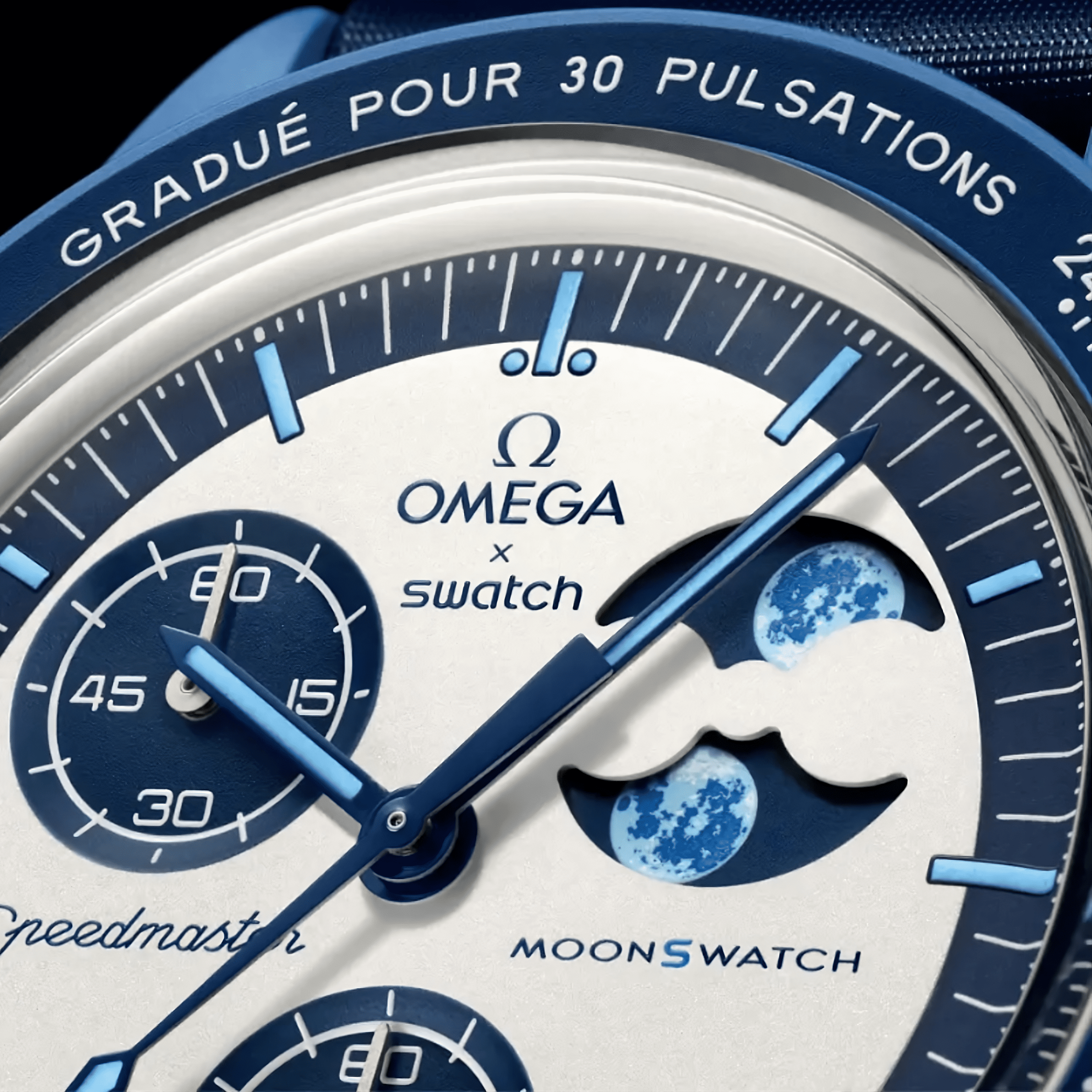 Relógio Missão à Fase da Super Lua Azul