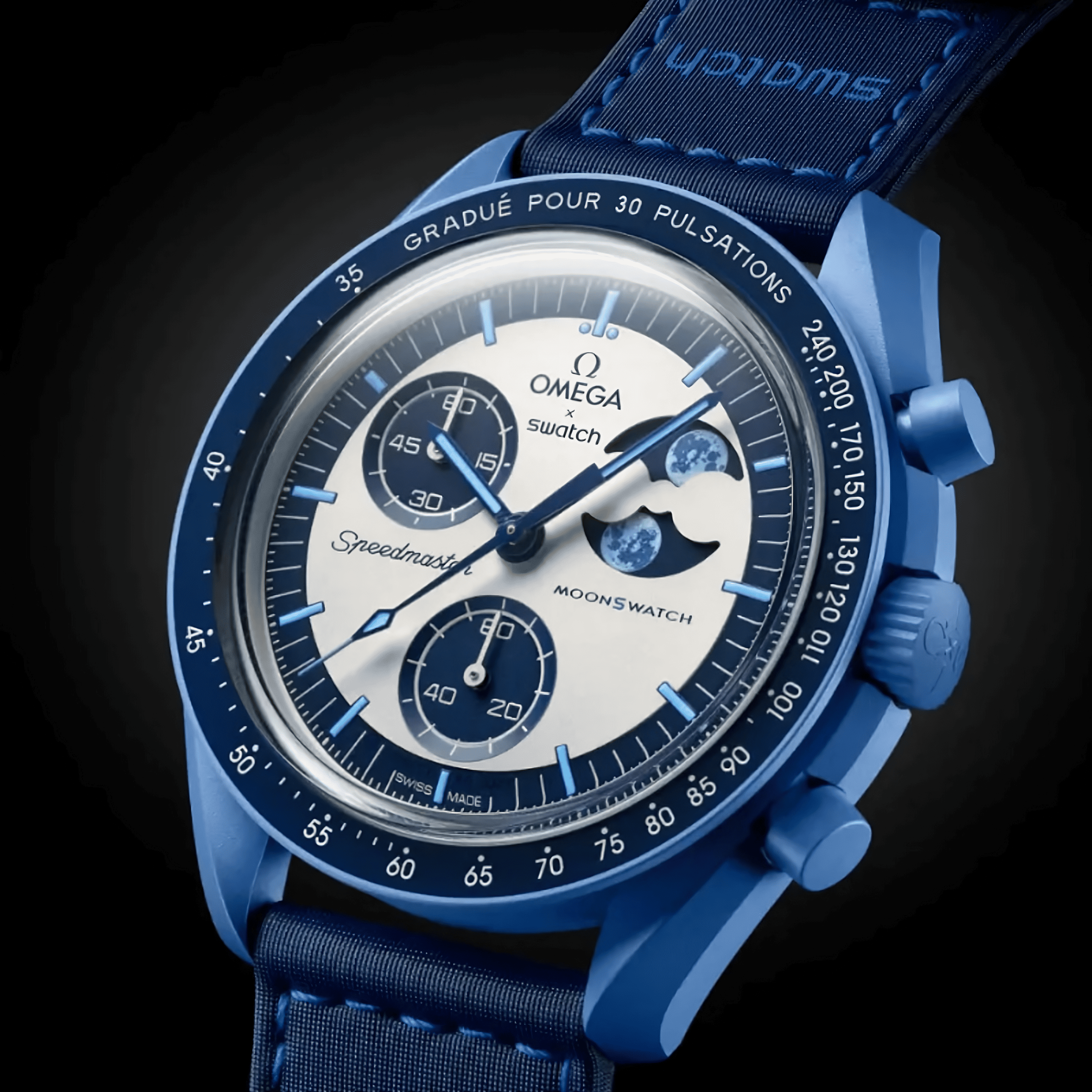 Relógio Missão à Fase da Super Lua Azul